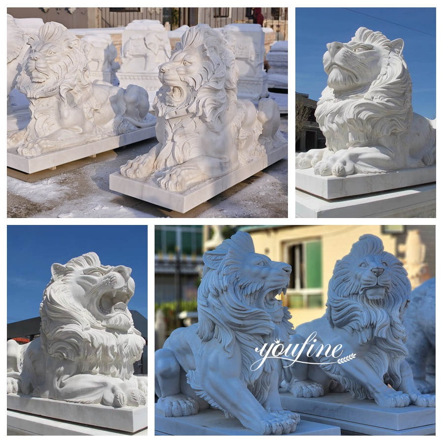 the lion statue in factory