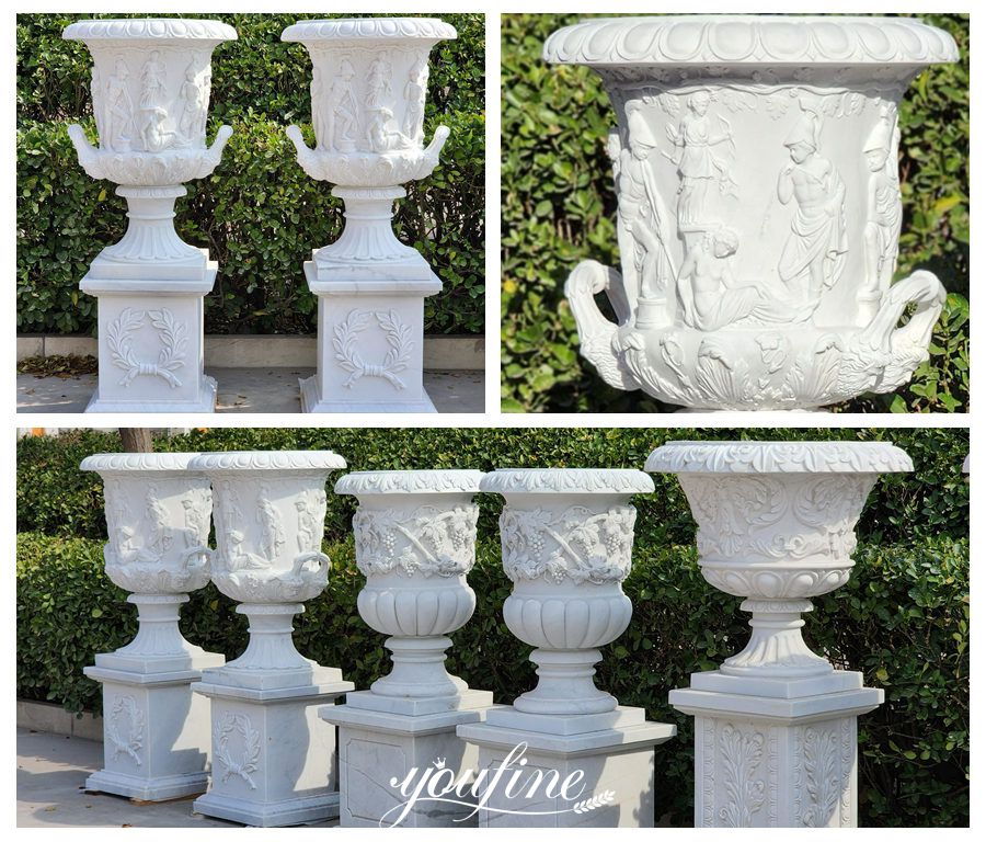 Large marble plant pot from YouFine