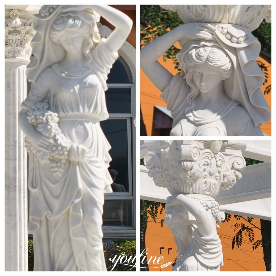 The details of garden stone gazebo