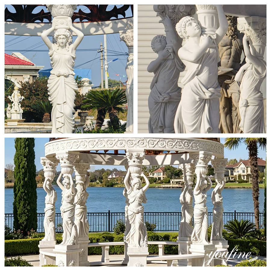 The details of round garden gazebos