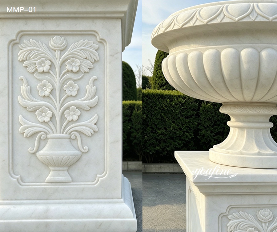 Details of marble flower pot