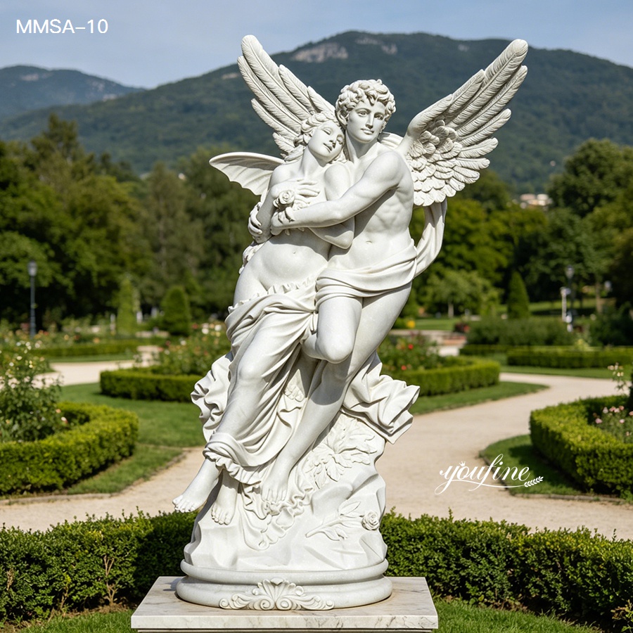 Large white cupid and psyche marble sculpture for luxury outdoor decoration 小优化建议 Title 控制在 50–65 字符更利于搜索展示。 Alt 以“看图说话”为主，避免纯堆关键词。 同一关键词可以重复，但建议加上场景词：hand carved / outdoor / detail / polishing / garden。 如果你要，我可以下一步直接给你一版 HTML img 标签（含 title、alt、loading="lazy"）方便你贴到网站后台。 GPT-5.3 Codex My Memo Cupid and Psyche Marble Sculpture Description and Promotion - Monica