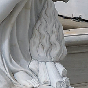 Marble Detail of Torch Sculpture