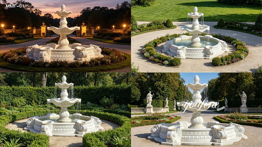 Marble water fountain suitable for villas, hotels, courtyards, and garden landscapes