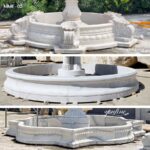 Customizable marble fountain with interchangeable pool designs