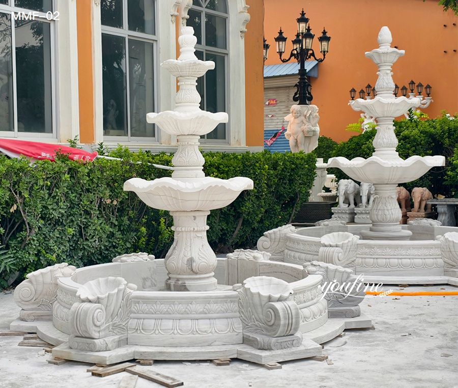 Marble 3-tier fountains available in factory stock