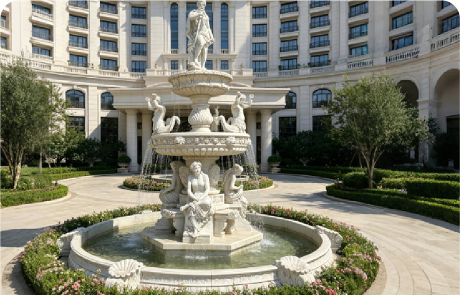 Luxury Hotels & Resorts Outdoor Fountain