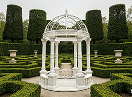 Public park marble gazebo
