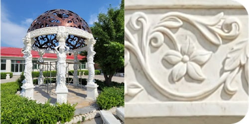 Carrara White Marble Gazebo